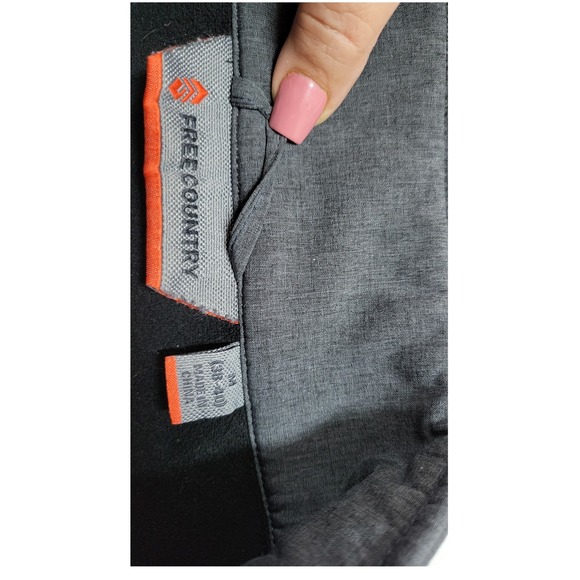 Free Country Mens Charcoal Softshell Jacket Full Zip Pockets Water Resistant M M - Picture 6 of 7
